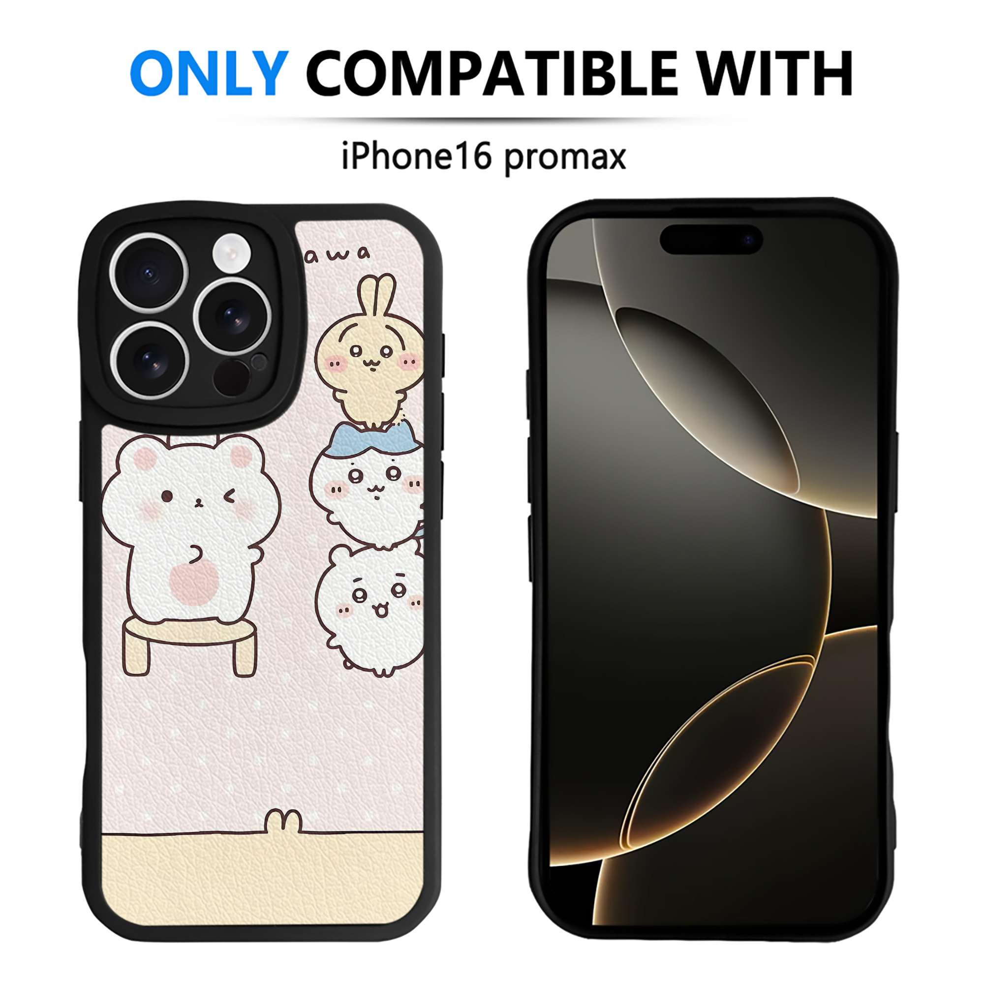 （画像用） ちいかわ Chii-kawa 【iPhone 16シリーズ対応】シリコンスマホケース（レザー調） 材質：シリコン